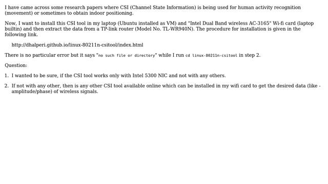 CSI (Channel State Information) from TP-LINK router смотреть онлайн