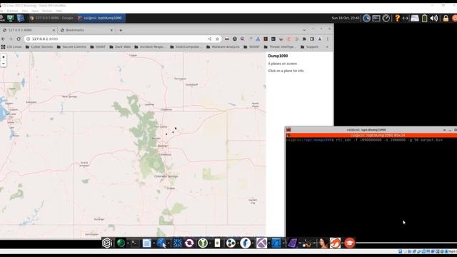 Dump1090 Radar - Flight Tracker in CSI Linux смотреть онлайн