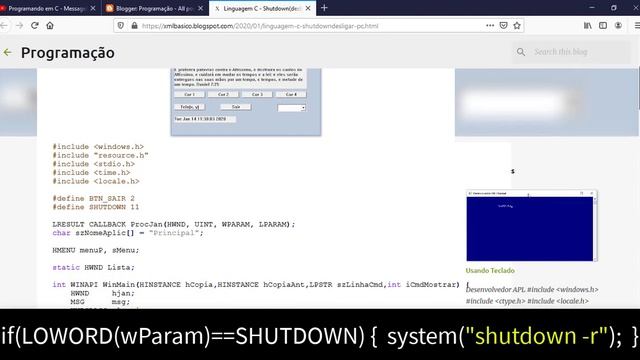 Linguagem C - Shutdown(desligar PC) смотреть онлайн