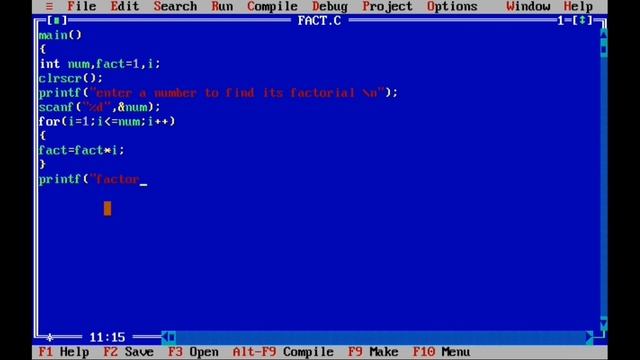 find factorial of a number in c programming language смотреть онлайн