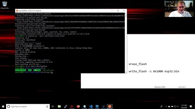 How to Flash an ESP32 with MicroPython on a Windows10 computer using Windows Subsystem for Linux смотреть онлайн