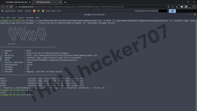 Authentication Bypass Part 1 | Username Enumeration | ffuf tool смотреть онлайн