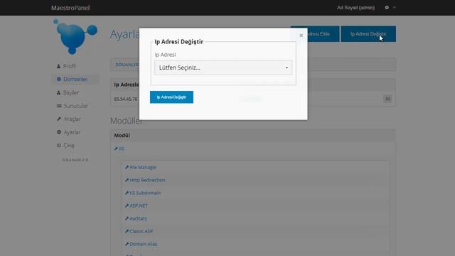MaestroPanel: Domain IP Adresi Değiştirme смотреть онлайн