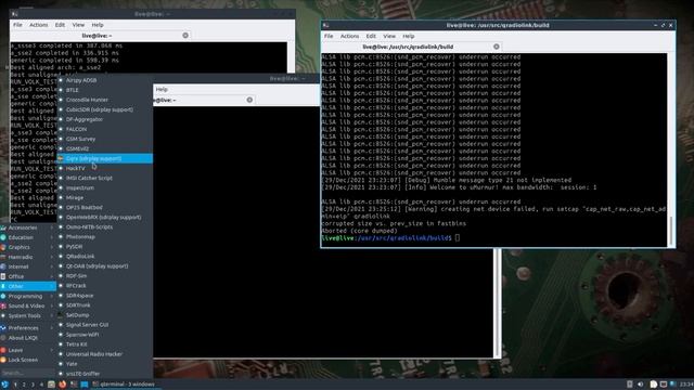 DragonOS Focal QRadioLink W/ Airspy R2 Radio Over IP + Retransmit W/ PlutoSDR (GR3.8, Umurmur)