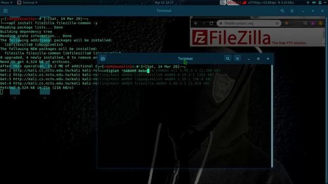 How to install Filezilla (FTP-Client) - Kali Linux смотреть онлайн
