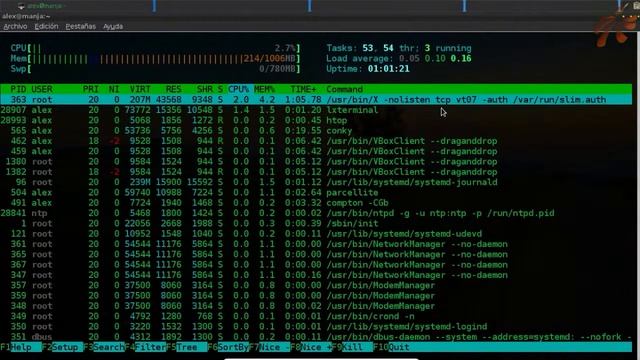 Explorando Linux #26 - HTOP y los procesos internos смотреть онлайн