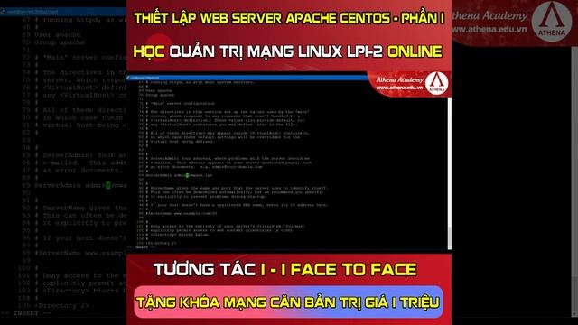 Thiết Lập Web Server Apache CentOS Phần 1 - Học Quản trị Linux Online Face to Face tương tác 1-1 смотреть онлайн