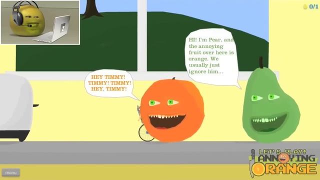 Annoying Orange - Let's Play Grapefruit Fails at Happy Wheels смотреть онлайн