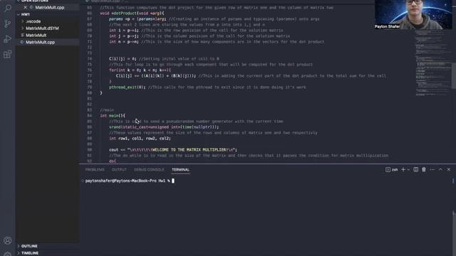 CS444-HW1: Matrix Multiplication with Pthreads смотреть онлайн
