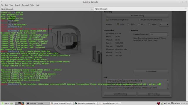 Install Chrome Browser 32bit in Linux Mint 17.03 смотреть онлайн