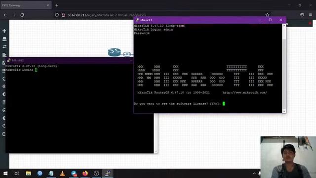 Setup 2 Mikrotik virtual di Eve-NG Menggunakan CLI смотреть онлайн