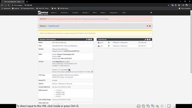 Configuracion Basica Pfsense 2.4.5 смотреть онлайн