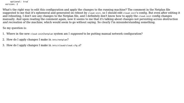 Ubuntu: How do I reload network configuration with cloud-init? смотреть онлайн