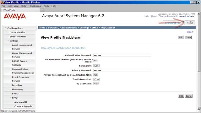 Configuring System Manager/Session Manager 6.2 to send SNMPv2 Traps to the System Manager UI смотреть онлайн