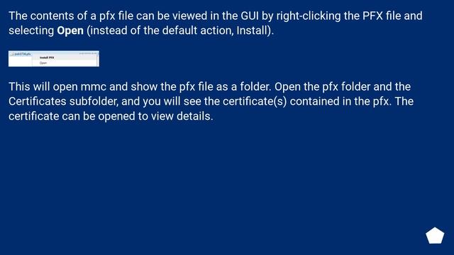 How do I view the contents of a PFX file on Windows? смотреть онлайн