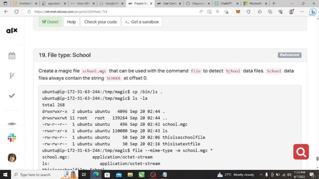 #19. Create a magic file school.mgc ||alx shell basics|| смотреть онлайн