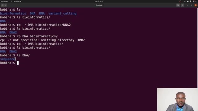 Linux for Beginners in Bioinformatics | How to copy files and directories (cp & cp -r ) смотреть онлайн