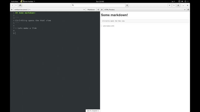 GNOME Builder Markdown editor смотреть онлайн