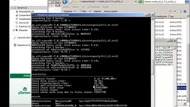 Demo 10/12: Rainbow Tables con rcracki_mt y ophcrack смотреть онлайн