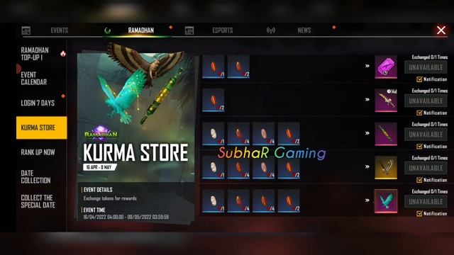 KURMA STORE RAMADAN EVENT FREE FIRE | EMERALD BASHER SKIN FREE FIRE смотреть онлайн