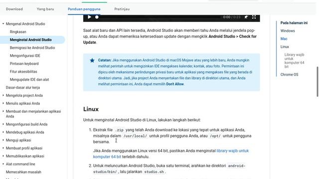 Installasi Android Studio Di Linux смотреть онлайн