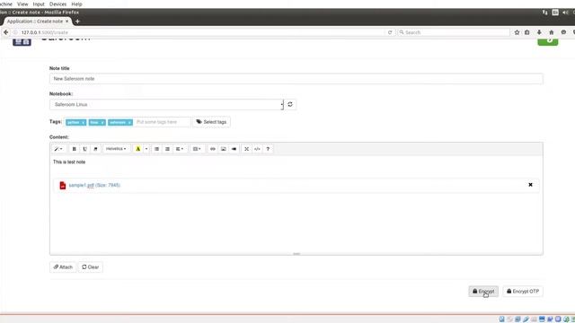 Saferoom Linux - Creating Encrypted Note смотреть онлайн