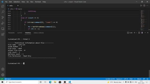Customized Virtual File System using C смотреть онлайн
