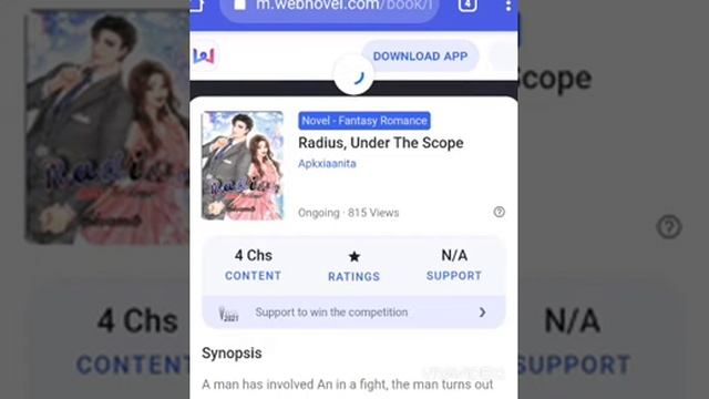 Hack app Webnovel, Novel Radius смотреть онлайн