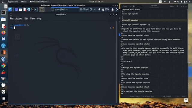 Apache2 server install and remove in kali linux machine смотреть онлайн