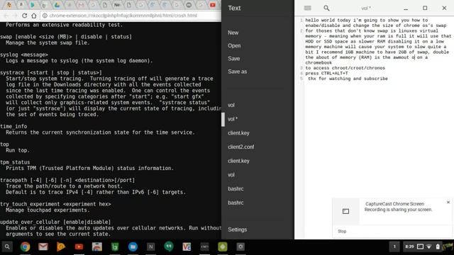 How to enable-disable-change SWAP on a chromebook смотреть онлайн