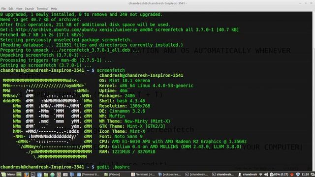 System configuration appear automatically whenever terminal starts смотреть онлайн