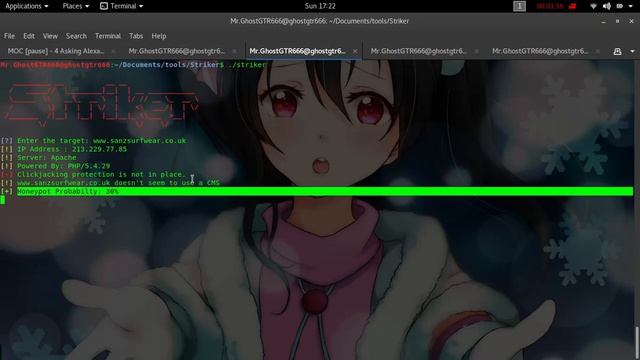 Striker-Offensive Information And Vulnerability Scanner tested on Kali Linux смотреть онлайн