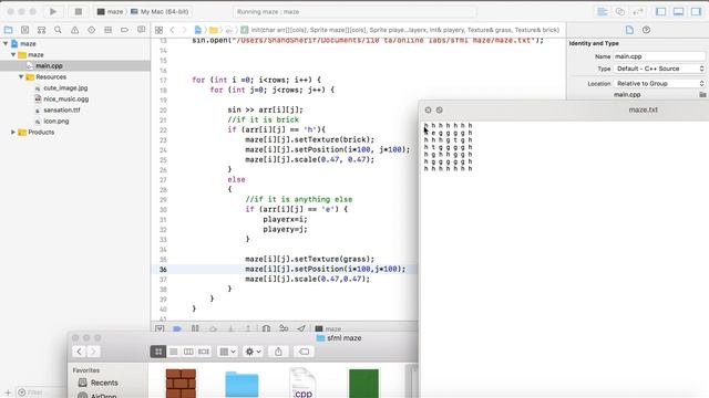 Creating and Initializing a Maze and Moving a Character in SFML Part 4/9 смотреть онлайн