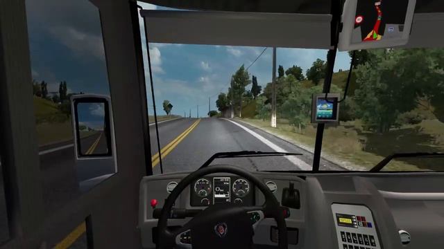 ETS2 1.34, Busscar DD Scania 6x2, Skin e Interior смотреть онлайн