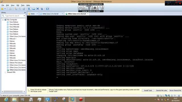 Teknik Dasar Setting Konfigurasi Debian DI VMware смотреть онлайн