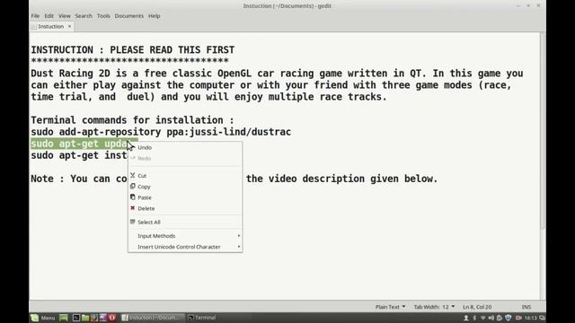 Install Dust Racing 2D game in Linux Mint (Ubuntu) смотреть онлайн