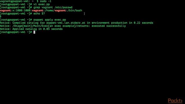 Learning Puppet : Using exec for Executing System Commands | packtpub.com смотреть онлайн