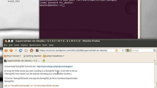 Part 1 installing SwingOSC on Ubuntu 10.04 -downloading смотреть онлайн