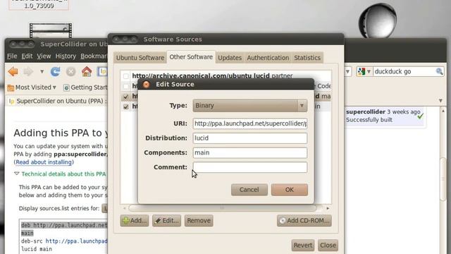 Part 2 installing Supercollider on Ubuntu 10.04 -add PPA Link смотреть онлайн