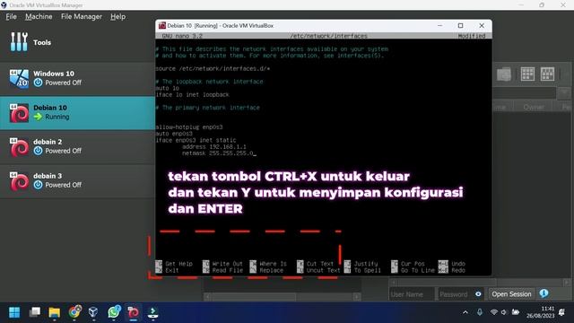 03 KONFIGURASI IP ADDRESS DEBIAN 10 - VIRTUAL BOX смотреть онлайн