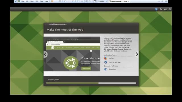 Install Ubuntu 17.10 mate on VMware Workstation Pro 14 смотреть онлайн