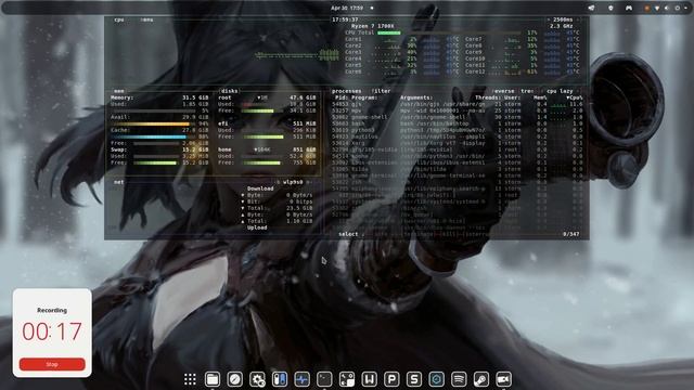 Gnome 3 with live wallpaper смотреть онлайн