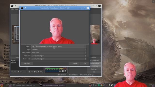 Review/Howto of Logitech C922x Webcam on Peppermint OS Linux with green screen on OBS! смотреть онлайн
