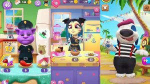My Talking Hank Vs Talking Angela 2 vs talking Tom 2 (ios & Android) Gameplay part23