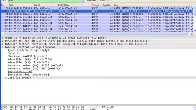 Wireshark icmp смотреть онлайн