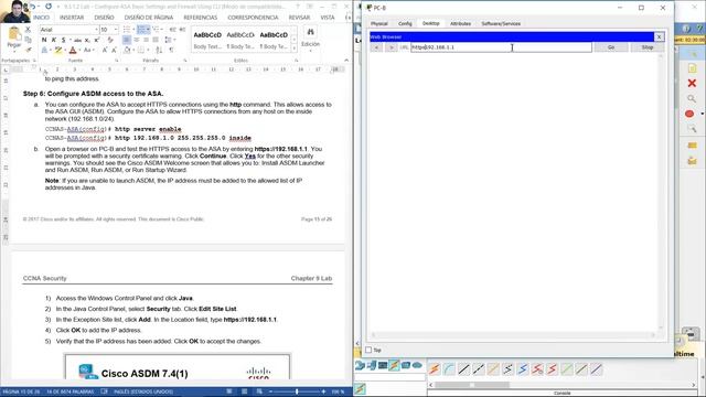 9.3.1.2 Lab - Configure ASA Basic Settings and Firewall Using CLI смотреть онлайн
