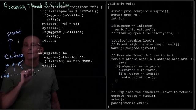 CS 134 OS—9: exit in xv6 смотреть онлайн
