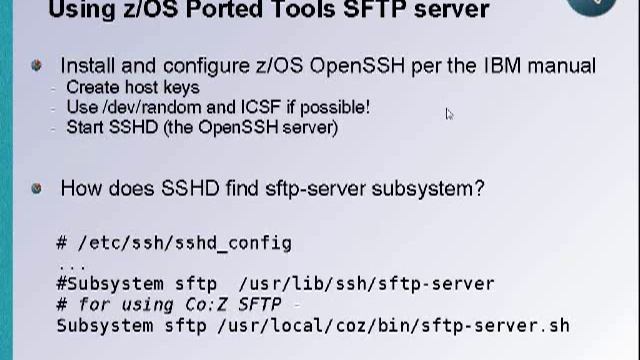 Using SFTP on the z/OS Platform смотреть онлайн