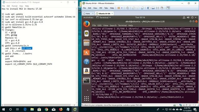 How to install Network Simulator 2 (ns2) on Ubuntu Linux - YouTube смотреть онлайн