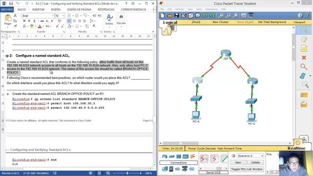9.2.2.7 Lab - Configuring and Verifying Standard ACLs смотреть онлайн